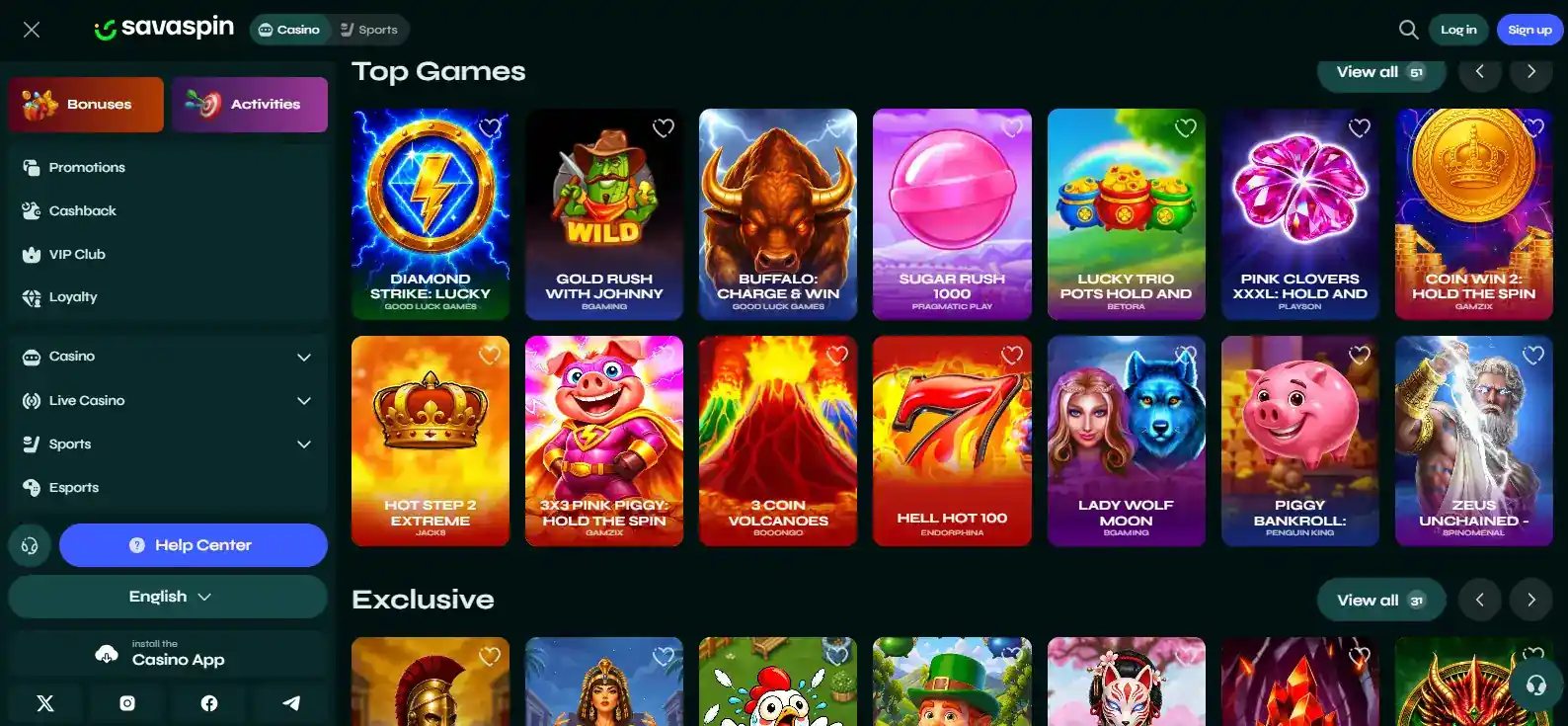 Savaspin Games: Slots, Tables and Providers